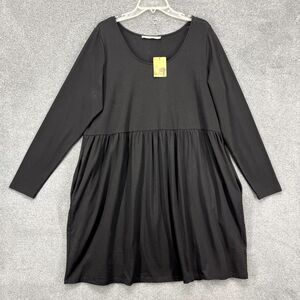 Peruvian Connection Dress Womens XL‎ Black Lacemaker Boho pockets Casual